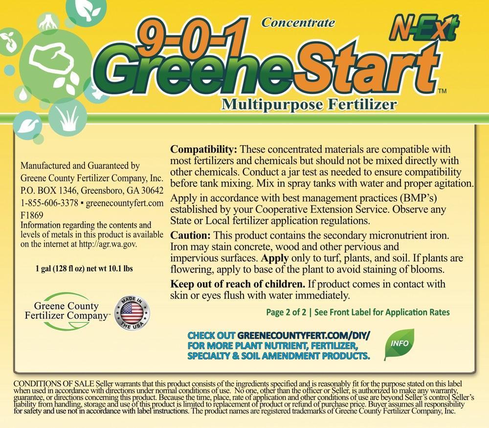 [N-Ext] 9-0-1 GreeneStart™ Multipurpose Fertilizer